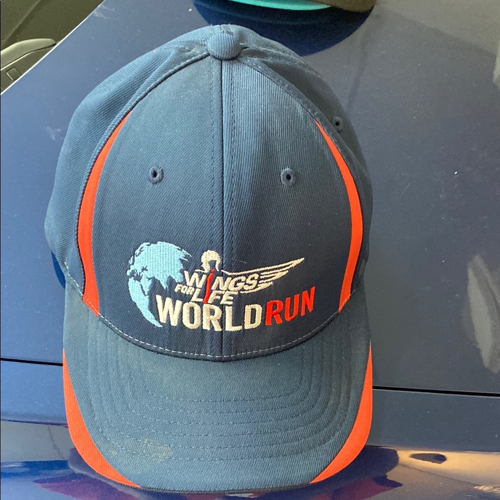 Men's Blue and Orange Cap
